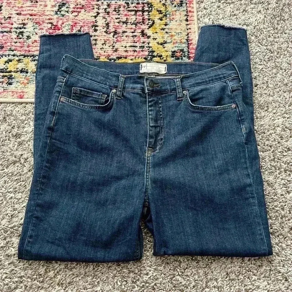 Free People Busted Knee High Waisted Skinny Jeans Women’s Size 31 - Picture 4 of 13